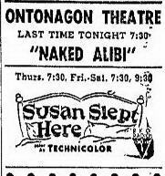 Ontonagon Theatre - Jan 19 1955 Ad